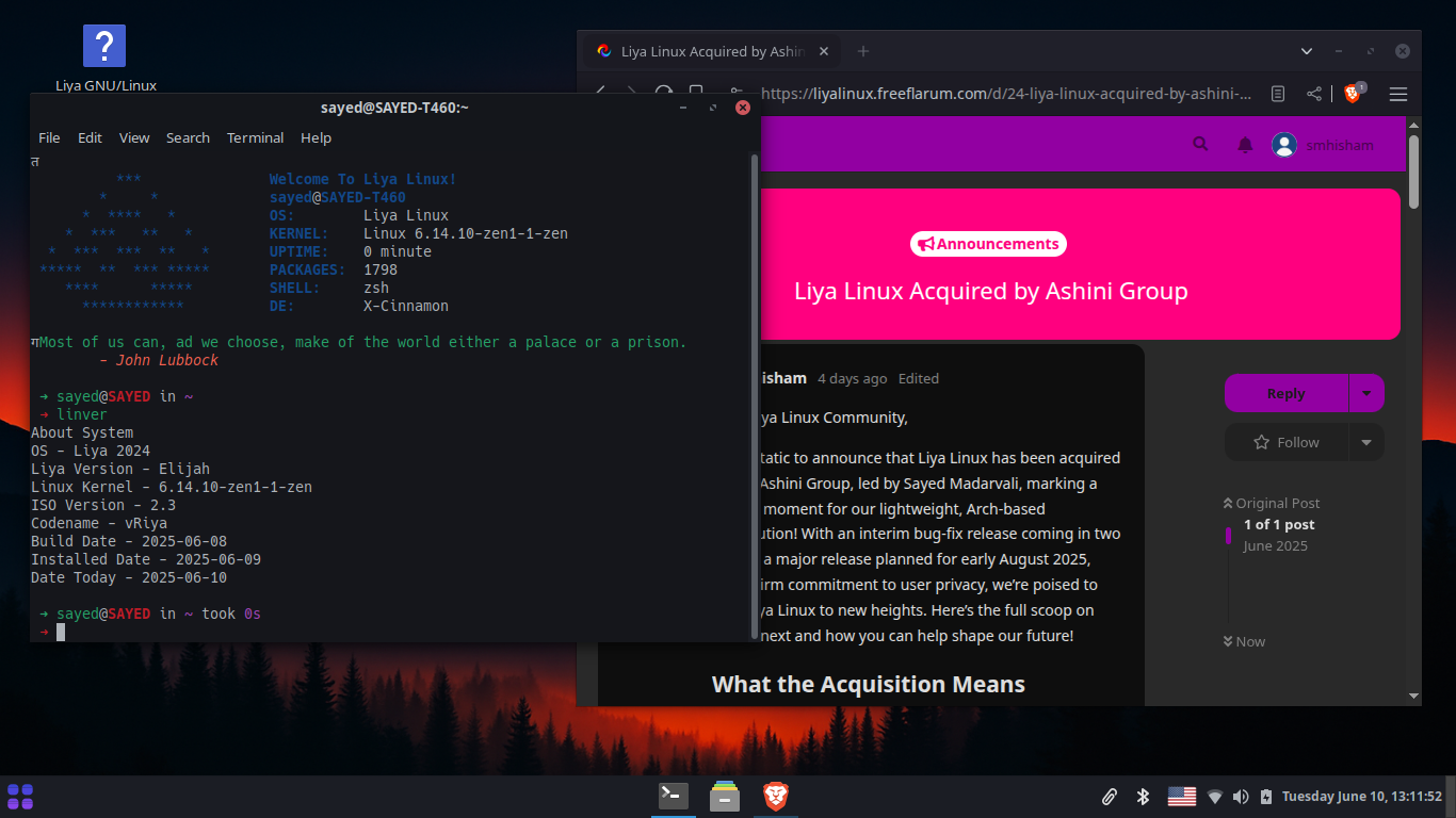 Liya Linux Clean Desktop